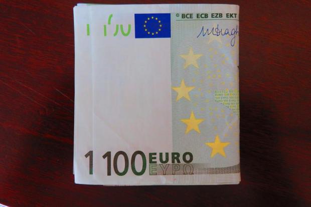 at first I thiought I had more Euros than I remebered - a 1100 euro note